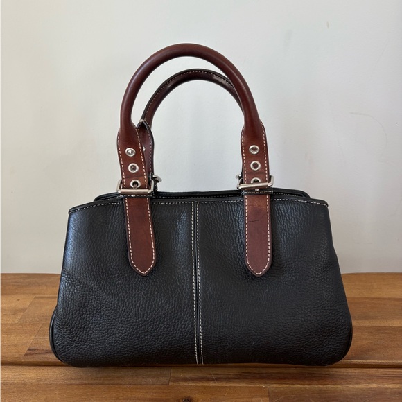 Dooney & Bourke All Weather Leather 2 Black Pebble Satchel Purse - Picture 1 of 15